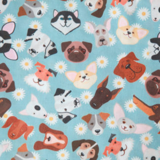 Dogs on Blue Fun Bun