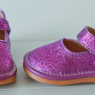 Purple Glitter Squeaky Shoes