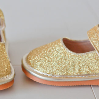 Gold Glitter Squeaky Shoes