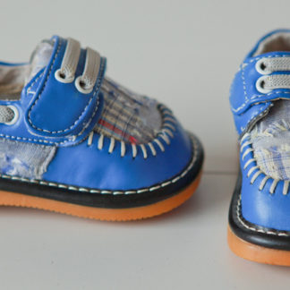 Blue Patch Squeaky Shoes