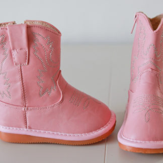 Light Pink Cowboy Boots Squeaky Shoes
