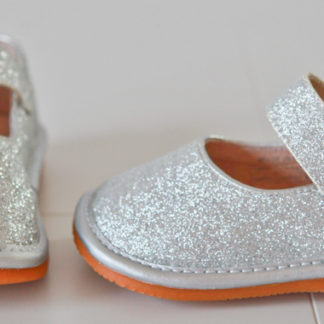 Silver Glitter Squeaky Shoes