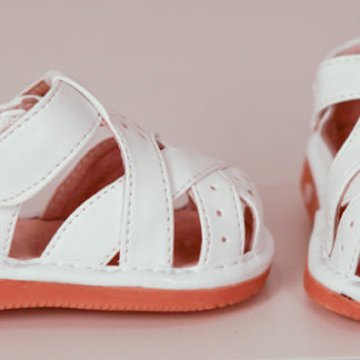 White Sandals Squeaky Shoes