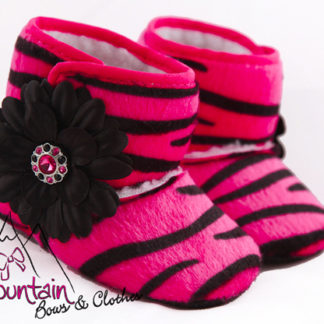 Pink Zebra Crib Boots