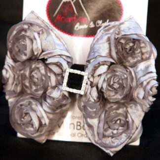 Silver Rosette Bow